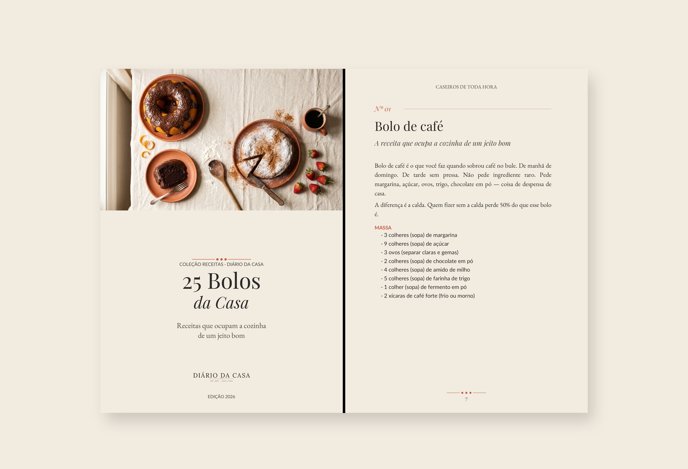 Páginas internas do ebook 25 Bolos da Casa